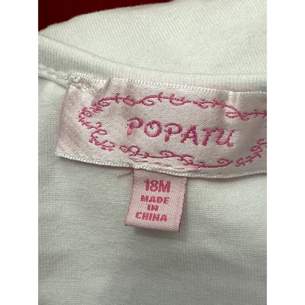 Popatu Santa Baby One Piece Tutus Crew Neck Short Sleeves White Red 18 Mos NWT - Picture 8 of 8